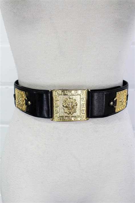 versace gold lion belt|most expensive Versace belt.